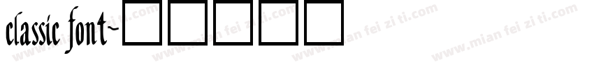 classic font字体转换